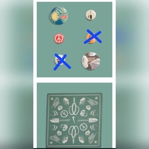 Nike Rooted In Peace Scarf And Pins Set